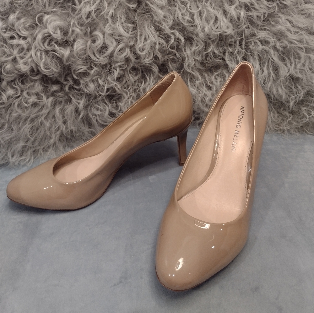 Antonio Melani 6M nude leather pumps